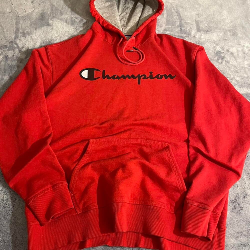 Xl red champion hoodie